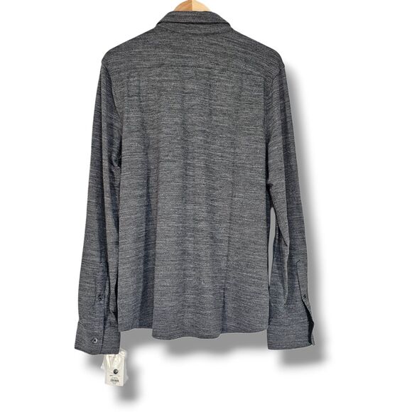 Marc Anthony Supremely Soft Slim Fit Gray Button Down Shirt Size Large NWT - Picture 2 of 8